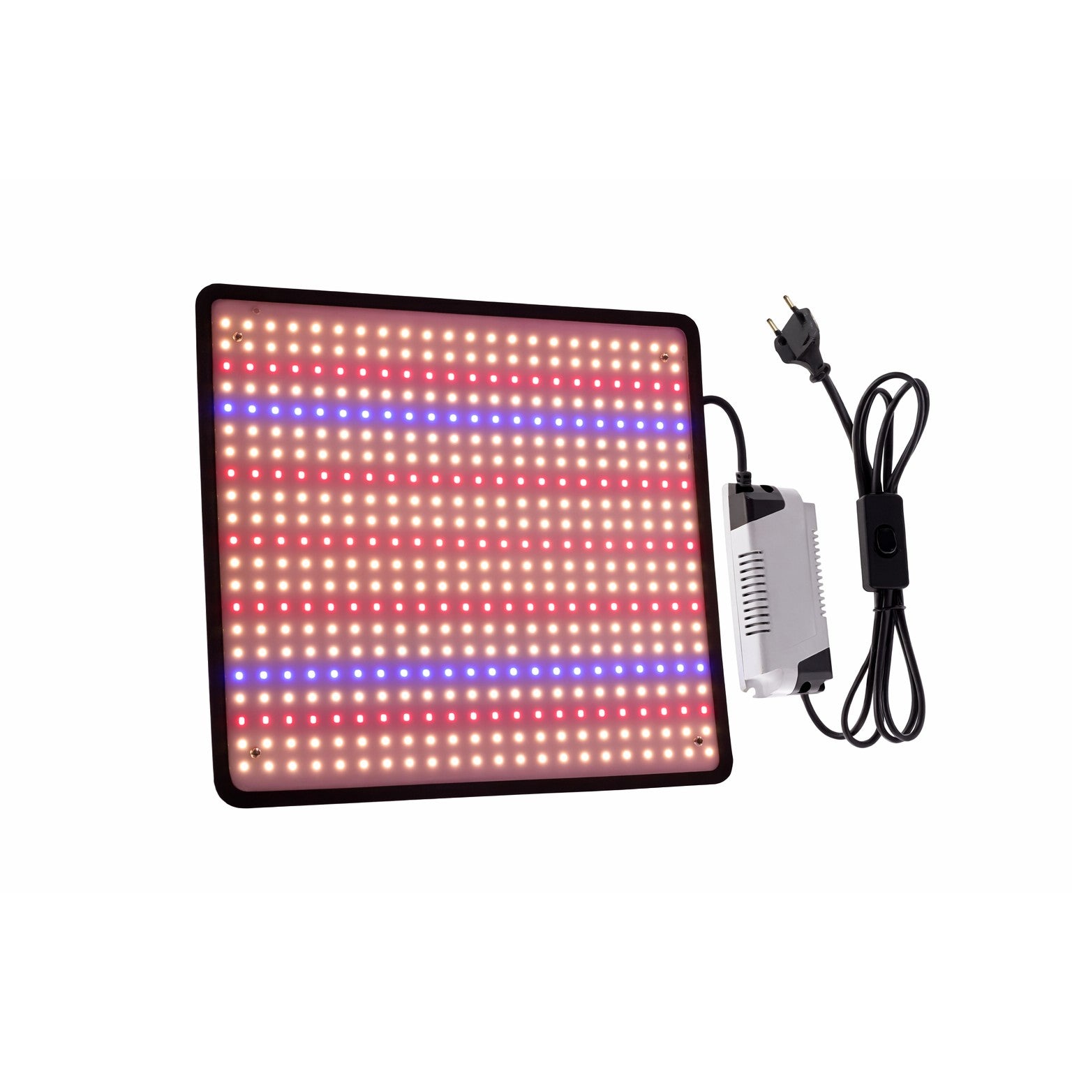 Lampa Crestere Plante, Flippy, Model Keel Edge, 500 LED, 85-265 V, 45 W, Spectru Alb Cald, Rosu si Albastru, 30 x 30