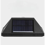 Lampa cu incarcare solara pentru exterior, 100 LED cu distanta de inductie, montaj pe perete, fara cabluri, cu 4 fete,