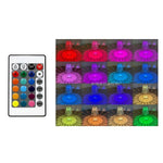 Lampa de birou pe LED RGB 16, Flippy, dimmer tactil, 3 nivele de intensitate, incarcare USB, 3W, Cristal Acrilic, 26x12