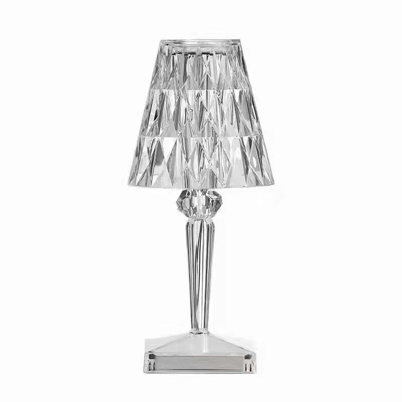 Lampa de birou pe LED RGB 16, Flippy, dimmer tactil, 3 nivele de intensitate, incarcare USB, 3W, Cristal Acrilic, 26x12
