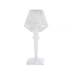 Lampa de birou pe LED RGB 16, Flippy, dimmer tactil, 3 nivele de intensitate, incarcare USB, 3W, Cristal Acrilic, cu