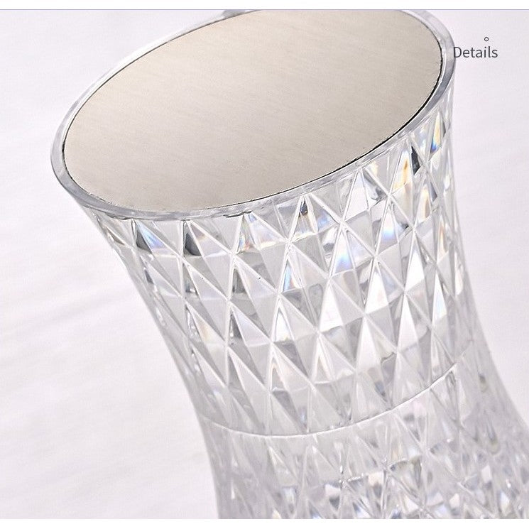 Lampa de birou pe LED RGB 16, Flippy, dimmer tactil, 3 nivele de intensitate, incarcare USB, 3W, Cristal Acrilic, 20x12
