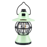 Lampă de camping retro portabilă, Felinar Vintage LED ABS, Acumulator inclus 1200 mAh, reincarcabila, 3 moduri de