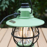 Lampă de camping retro portabilă, Felinar Vintage LED ABS, Acumulator inclus 1200 mAh, reincarcabila, 3 moduri de