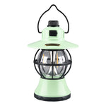 Lampă de camping retro portabilă, Felinar Vintage LED ABS, Acumulator inclus 1200 mAh, reincarcabila, 3 moduri de