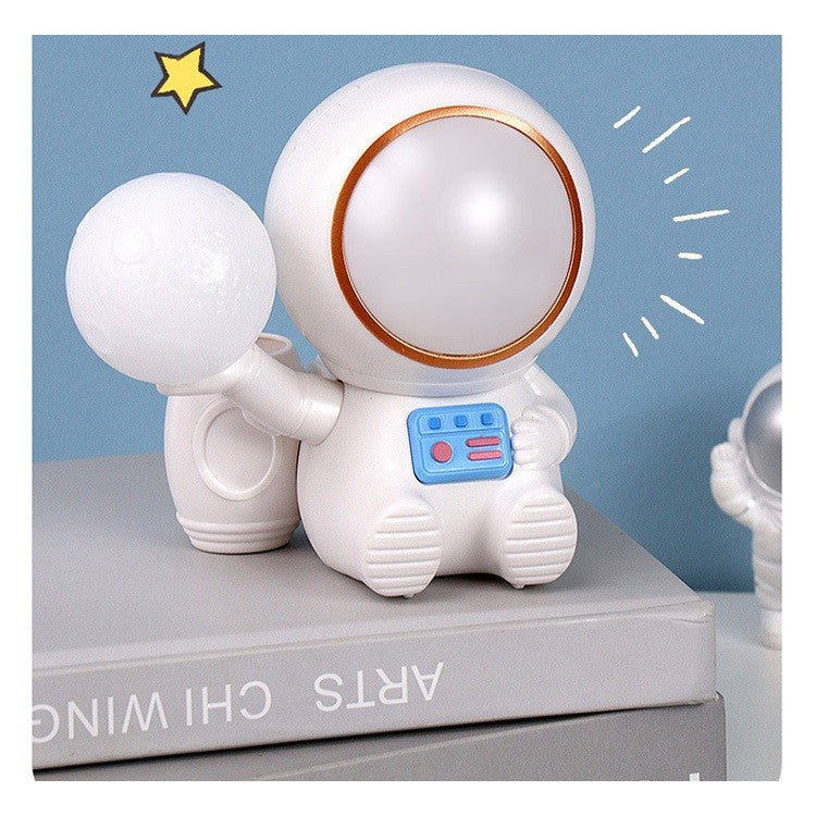 Lampa de Veghe 2in1, Flippy, Lampa, Ascutitoare si Spatiu Depozitare, Model Astronaut, Incarcare USB, din ABS, 12 x 7 x