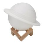 Lampa de veghe cu telecomanda in forma de Saturn 3D Saturn Light 16 culori, alimentare baterii, stand lemn inclus, 15