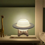 Lampa de veghe cu telecomanda in forma de Saturn 3D Saturn Light 16 culori, alimentare baterii, stand lemn inclus, 15