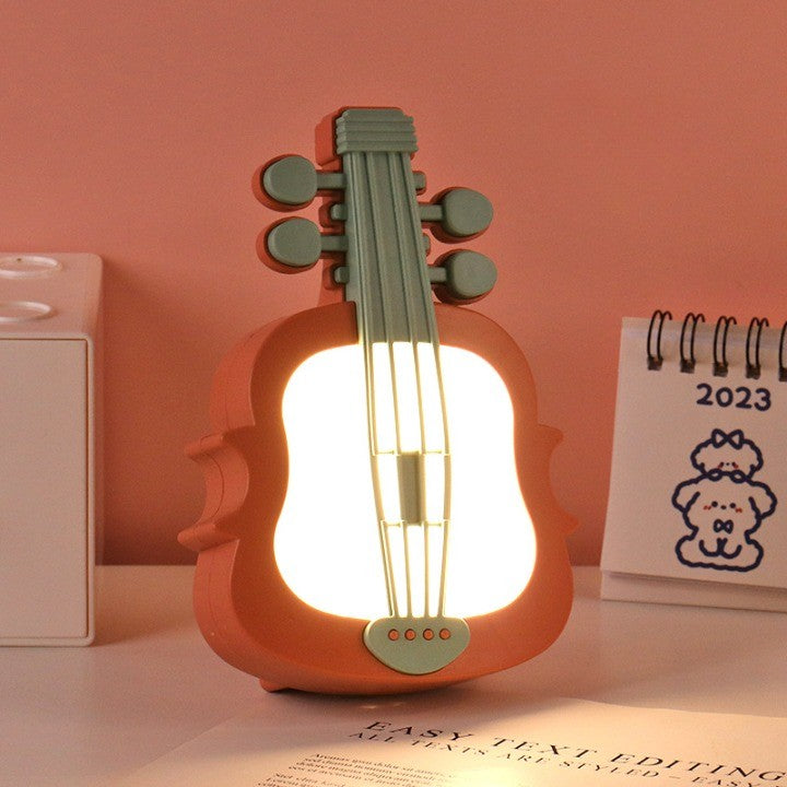 Lampa de Veghe, Flippy, cu Protectie pentru Ochi, Model Violina, Lumina Calda, Incarcare USB, ABS, 14.3x5x9.9 cm,