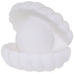 Lampa de Veghe, Flippy, Model Scoica cu Perla, Lumina Calda, 6x5 cm, Led, Baterii Incluse 3 x LR44, Alb