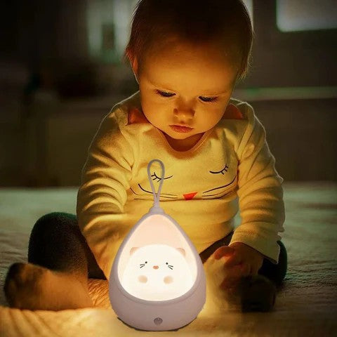 Lampa de Veghe, Flippy, Portabila, cu 2 Moduri de Functionare, Silicon Non-Toxic, Reincarcabila USB, Senzor Miscare,