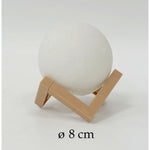 Lampa de veghe in forma de luna 3D Moon Light, alb cald alimentare baterii, fara acumulator, stand din plastic inclus,
