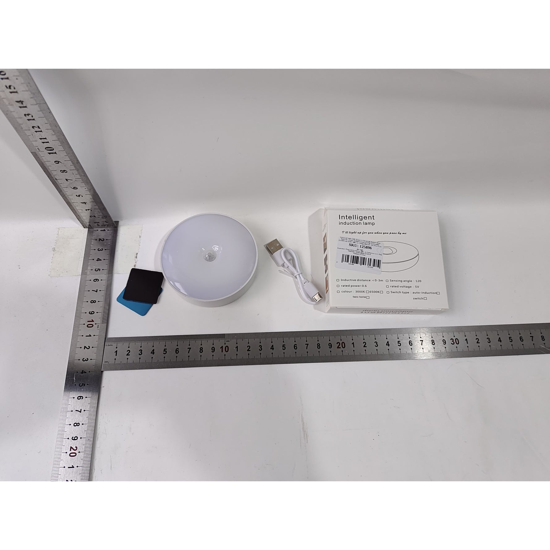 Lampa de Veghe LED, Flippy, cu Senzor de Miscare, Doua Tipuri de Lumina Alb Rece, Incarcare USB, Intrerupator