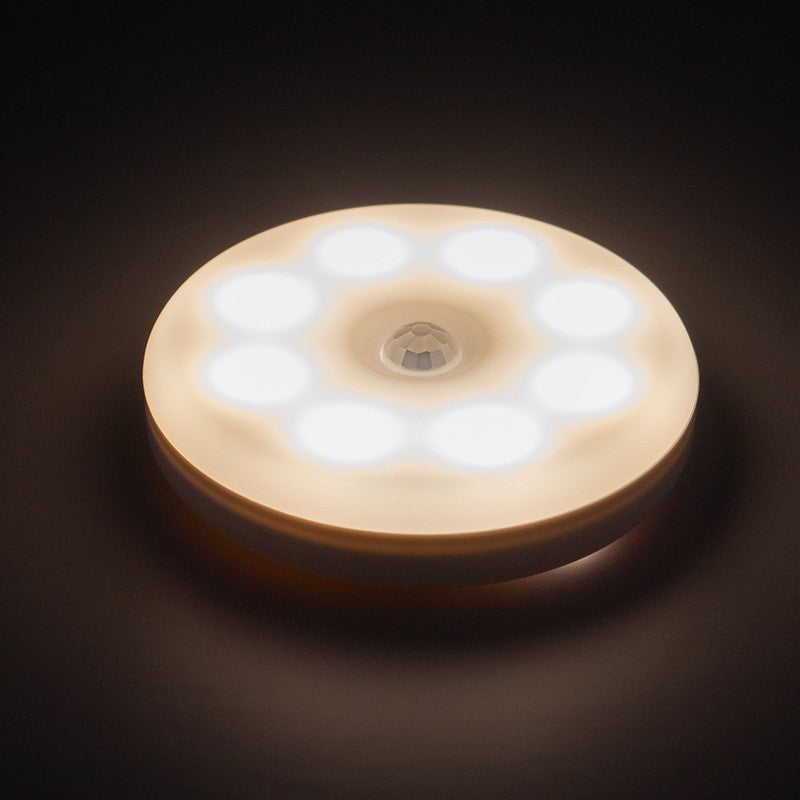Lampa de Veghe LED, Flippy, cu Senzor de Miscare, Lumina Alba Calda si Rece, Incarcare USB, 0.6W, 300mAh, Design