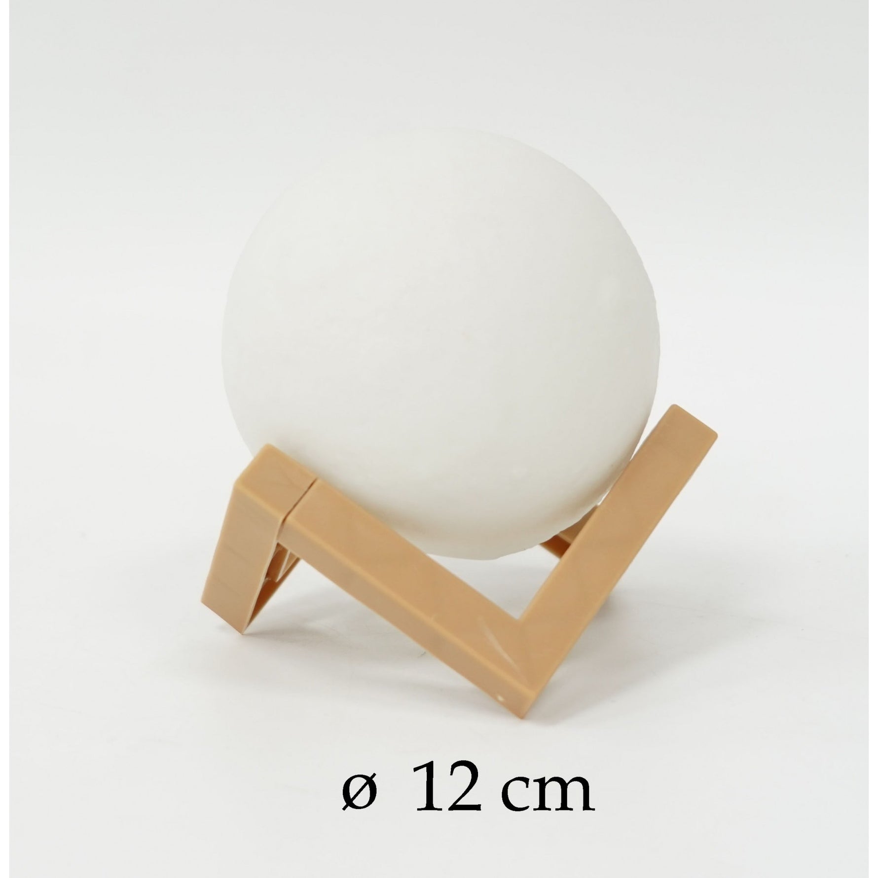 Lampa de veghe luna 3D Moon Light, lumina LED alb cald, alimentare baterii, fara acumulator, stand din plastic inclus,