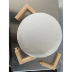 Lampa de veghe luna 3D Moon Light, lumina LED alb cald, alimentare baterii, fara acumulator, stand din plastic inclus,