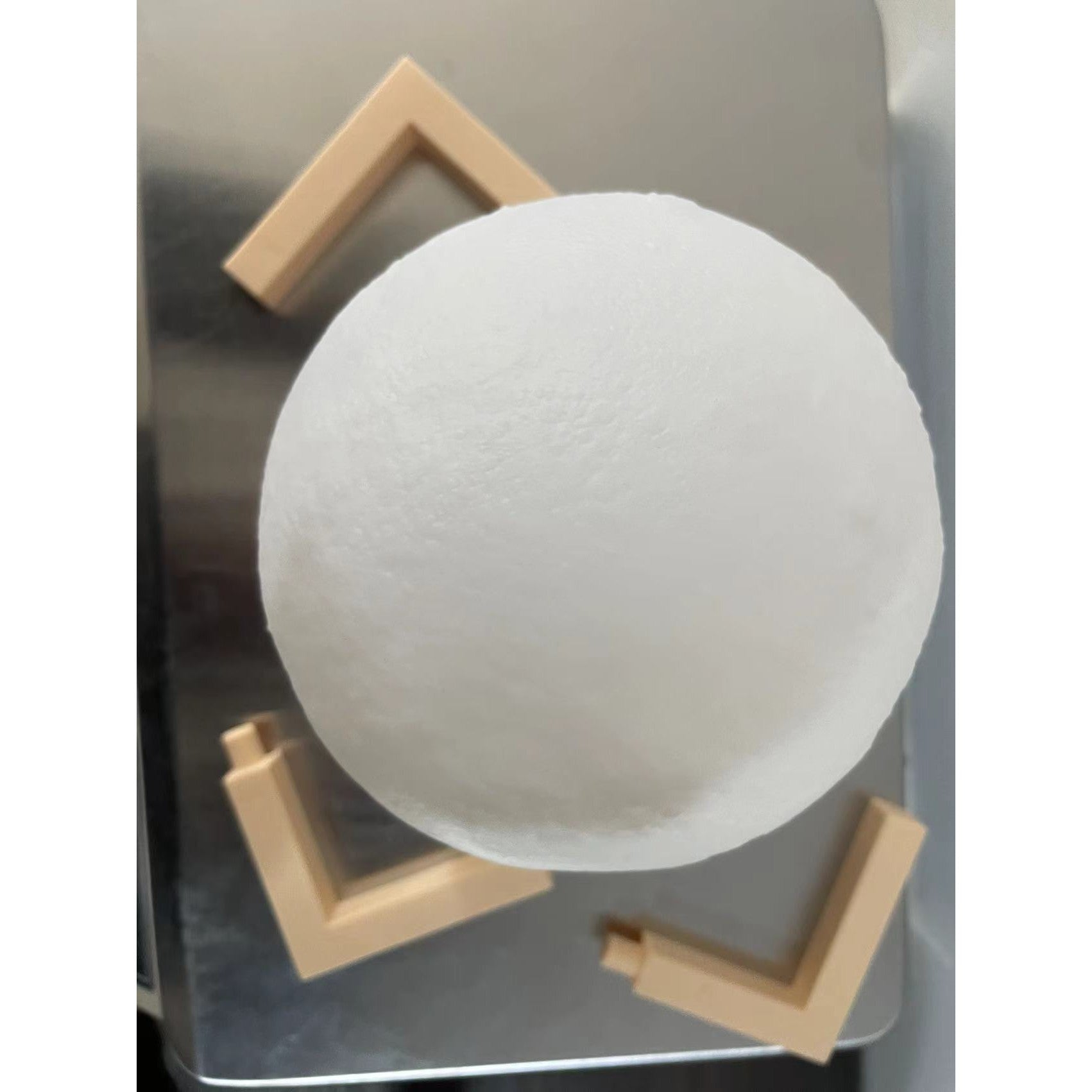Lampa de veghe luna 3D Moon Light, lumina LED alb cald, alimentare baterii, fara acumulator, stand din plastic inclus,