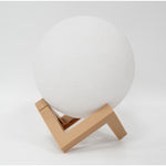 Lampa de veghe luna, culori, lumina LED alb cald, alimentare baterii, stand din plastic, 15 cm, Flippy