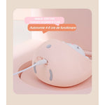 Lampa de veghe portabila cu 2 moduri de functionare Flippy, silicon non-toxic, reincarcabila USB, senzor miscare, roz,