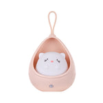 Lampa de veghe portabila cu 2 moduri de functionare Flippy, silicon non-toxic, reincarcabila USB, senzor miscare, roz,