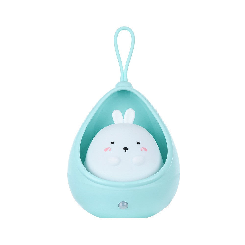 Lampa de veghe portabila cu 2 moduri de functionare Flippy, silicon non-toxic, reincarcabila USB, senzor miscare,