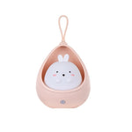 Lampa de veghe portabila cu 2 moduri de functionare Flippy, silicon non-toxic, reincarcabila USB, senzor miscare, roz,
