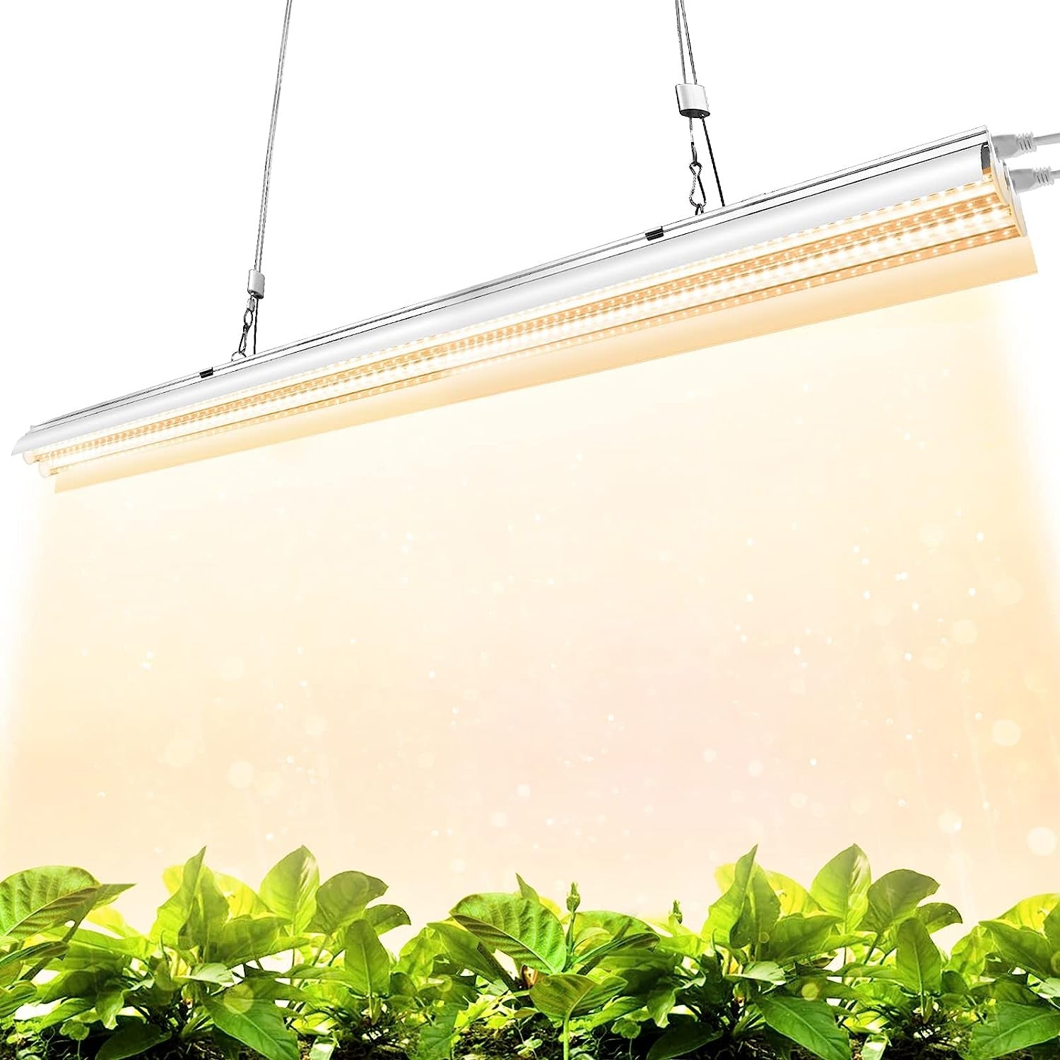 Lampa dubla pentru cresterea plantelor Flippy, 50 cm, T5, tehnologie LED, nu afecteaza plantele, potrivit pentru