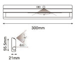 Lampa LED 1.5W 135lm 4000K cu senzor de miscare 300x55x21mm 4x AA V-TAC