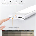 Lampa LED cu Senzor de Lumina si Miscare 30 cm, Flippy, Intensitate Reglabila, Suport Magnetic, 79 LED-uri, 114.59lm ,