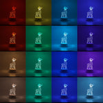 Lampa LED decorativa, Flippy, 3D, Cerb, cu telecomanda, doua moduri de alimentare USB si baterii, 20 cm inaltime, din