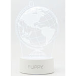 Lampa LED decorativa, Flippy, 3D, Globul Pamantesc, doua moduri de alimentare USB si baterii, 20 cm inaltime, din