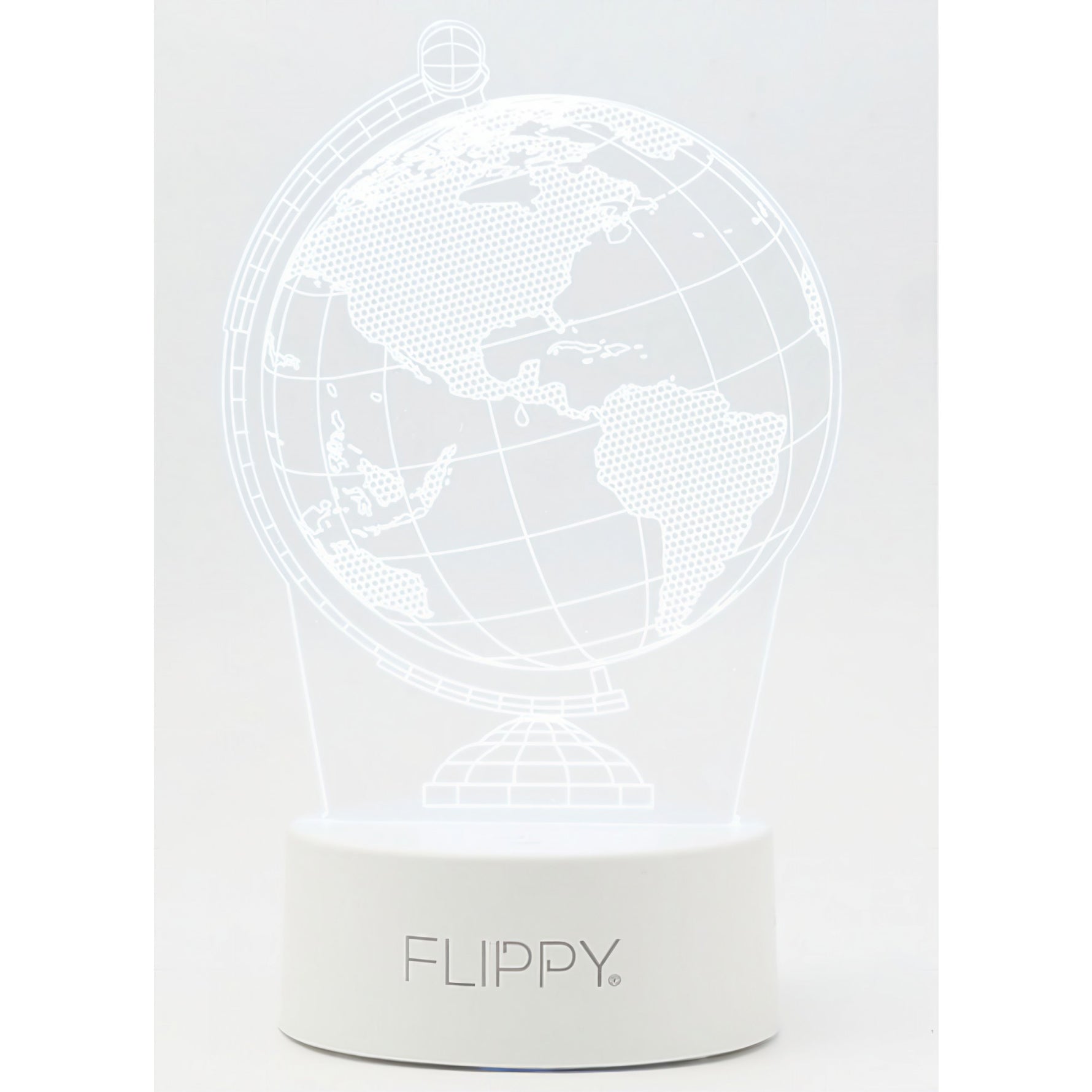 Lampa LED decorativa, Flippy, 3D, Globul Pamantesc, doua moduri de alimentare USB si baterii, 20 cm inaltime, din