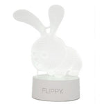 Lampa LED decorativa, Flippy, 3D, Iepure, cu USB si baterii, 20 cm inaltime, din material acril, lumina multicolora si