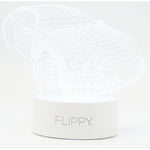 Lampa LED decorativa, Flippy, 3D, Masina Sport, doua moduri de alimentare USB si baterii, 20 cm inaltime, din material