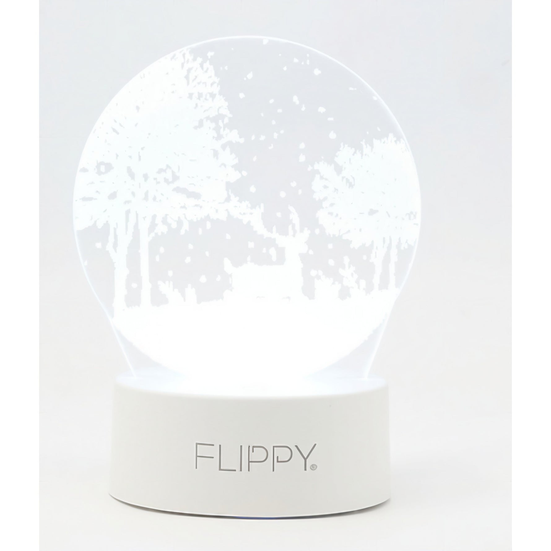 Lampa LED decorativa, Flippy, 3D, Peisaj de iarna, cu telecomanda, doua moduri de alimentare USB si baterii, 20 cm