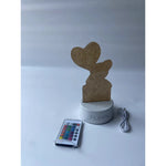 Lampa LED decorativa, Flippy, 3D, Ursulet cu balon inima, cu telecomanda, doua moduri de alimentare USB si baterii, 20