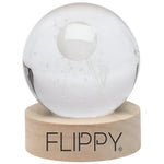 Lampa LED Decorativa, Flippy, cu Bila de Cristal cu Diametru 6cm, Model Astronaut pe Scara catre Luna 3D, Alimentare