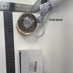 Lampa LED Decorativa, Flippy, cu Bila de Cristal cu Diametru 6cm, Model Cer Instelat 3D, Alimentare USB, Suport din