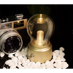Lampa LED Decorativa sub forma de Bulb, Retro pentru interior, Bej/ Transparent, 5 V, 500 mA, ABS, Lumina Calda,