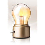 Lampa LED Decorativa sub forma de Bulb, Retro pentru interior, Bej/ Transparent, 5 V, 500 mA, ABS, Lumina Calda,
