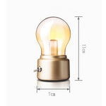 Lampa LED Decorativa sub forma de Bulb, Retro pentru interior, Bej/ Transparent, 5 V, 500 mA, ABS, Lumina Calda,