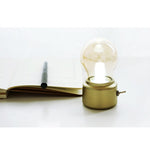 Lampa LED Decorativa sub forma de Bulb, Retro pentru interior, Bej/ Transparent, 5 V, 500 mA, ABS, Lumina Calda,
