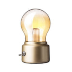 Lampa LED Decorativa sub forma de Bulb, Retro pentru interior, Bej/ Transparent, 5 V, 500 mA, ABS, Lumina Calda,