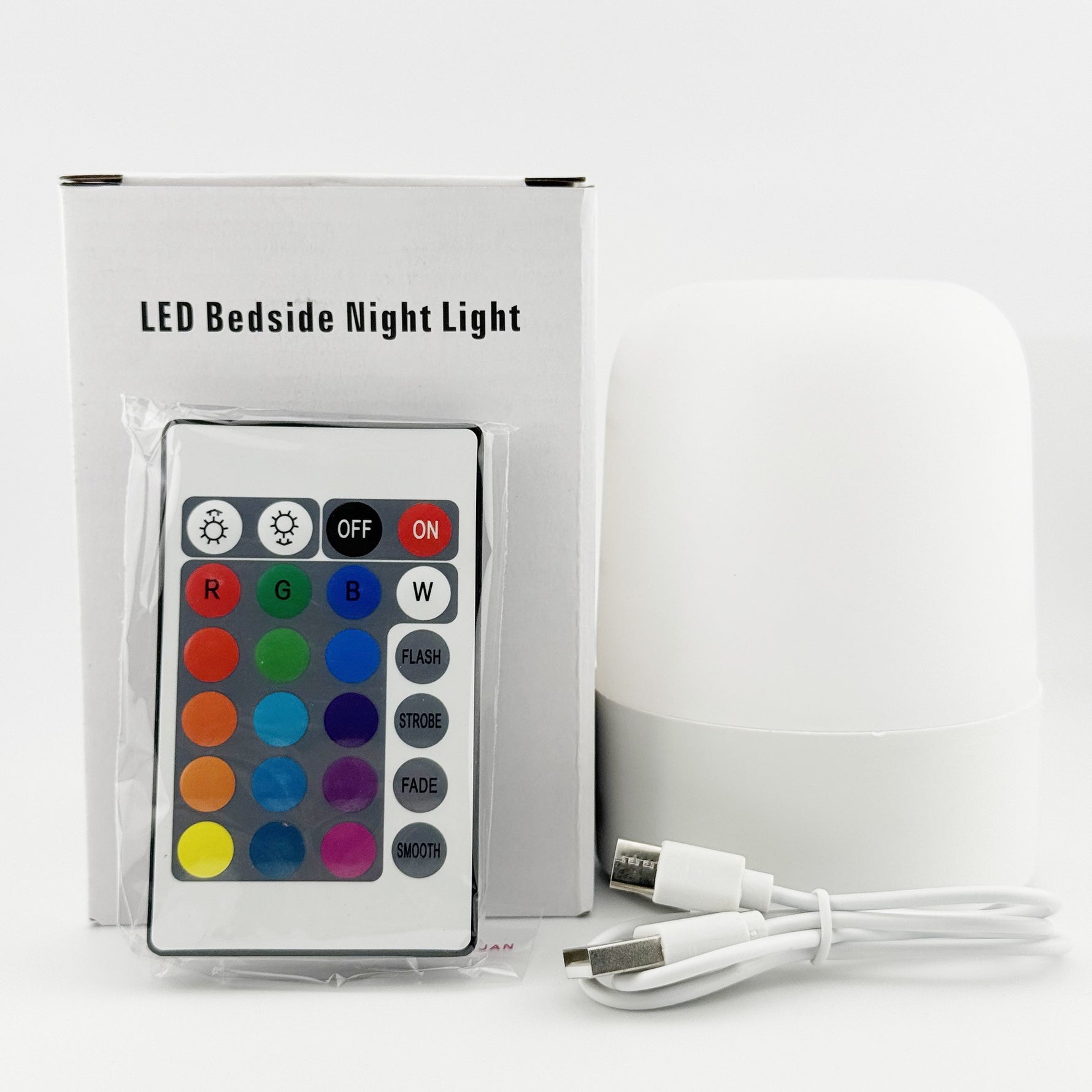 Lampa LED Reincarcabila, Flippy, Control tactil, Lumina in 3 culori albe, Lampa pentru Dormitor, 16 Culori RGB, Lumina