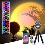 Lampa LED tip Proiector cu 16 culori, Flippy, Rotire 360 de Grade, Incarcare USB, cu Telecomanda, Intrerupator, pentru