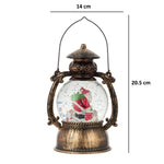 Decoratiune Craciun, Tip Felinar, Figurine Mos Craciun pe Cos, 3 Moduri, Functie Muzicala, Zapada in Miscare,