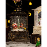 Decoratiune Craciun, Tip Felinar, Figurine Mos Craciun cu Sania, 3 Moduri, Functie Muzicala, Zapada in Miscare,
