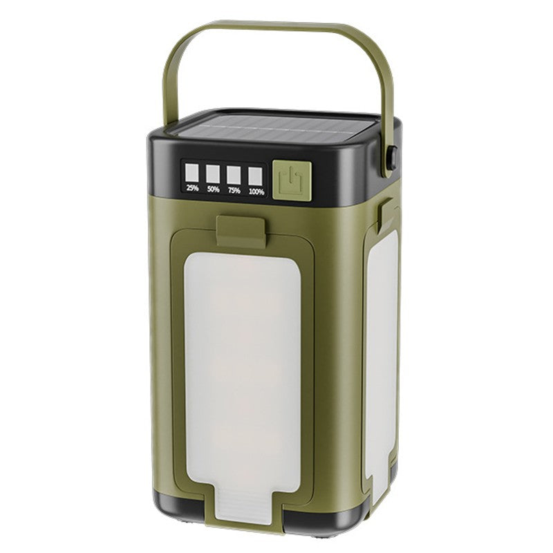 Lampa pentru Camping, Flippy, Lampa LED, Reincarcabila Solar si cablu TYPE-C, Tip Felinar 4 Laturi si Lanterna in Baza,