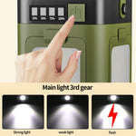Lampa pentru Camping, Flippy, Lampa LED, Reincarcabila Solar si cablu TYPE-C, Tip Felinar 4 Laturi si Lanterna in Baza,