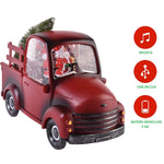 Decoratiune Craciun, Tip Masina, Figurine Mos Craciun cu Bradul, 3 Moduri, Functie Muzicala, Zapada in Miscare,
